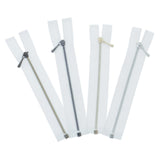 10cm Sewing Open-End Gauge 0 Brass White Zippers For DIY Doll Clothes 4pcs Choice of 4 Colours