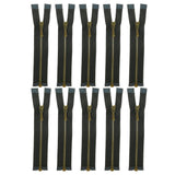 10cm Sewing Open-End Gauge 1 Separating Brass Zippers For DIY Doll Clothes 10pcs Choice of 4 Colours