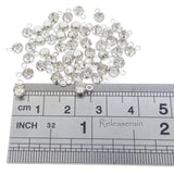 3.5mm DIY Craft Doll Clothes Sewing Sew On Miniature Rhinestone Pendents 50pcs Choice of 2 Colours
