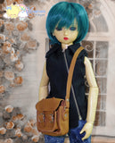 Doll Accessory Handcrafted 100% Genuine Real Calf Leather Satchel Messenger Briefcase Shoulder Bag For 1/3 Scale SD, SD13, SD17, 58-70cm Tall BJD Ball Jointed Dolls Choice of 2 Colours
