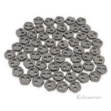 4mm Flower Shaped DIY Doll Clothes Sewing Sew On Plated Metal Miniature Buttons 60pcs Choice of 4 Colours