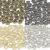4mm Heart Shaped DIY Doll Clothes Sewing Sew On Plated Metal Miniature Buttons 4 Colours 20pcs Each Colour Total 80pcs