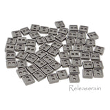 4mm Square Shaped DIY Doll Clothes Sewing Sew On Plated Metal Miniature Buttons 60pcs Choice of 4 Colours