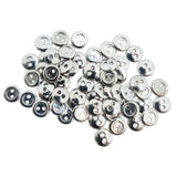 4mm Round Doll Clothes Sewing Sew On Plated Metal Miniature Buttons with Rim 60pcs Choice of 4 Colours