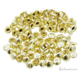 Doll Clothes DIY Sewing Supplies 4mm Round Brass Rivets 50pcs Choice of 4 Colours