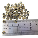 Doll Clothes DIY Sewing Supplies 5mm 2-Hole Round Plated Metal Buttons 60pcs Choice of 4 Colours