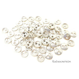 Doll Clothes DIY Sewing Supplies 5mm 2-Hole Round Plated Metal Buttons 60pcs Choice of 4 Colours