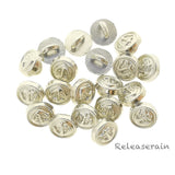 Doll Clothes DIY Sewing Supplies 5mm Sew On Round Shank Anchor Plated Metal Buttons 20pcs Choice of 4 Colours