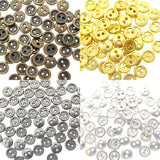 Doll Clothes DIY Sewing Supplies 6mm 2-Hole Round Plated Metal Buttons 4 Colours 20pcs Each Colour Total 80pcs