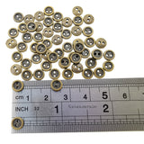 Doll Clothes DIY Sewing Supplies 6mm 2-Hole Round Plated Metal Buttons 60pcs Choice of 4 Colours