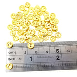 Doll Clothes DIY Sewing Supplies 6mm 2-Hole Round Plated Metal Buttons 60pcs Choice of 4 Colours