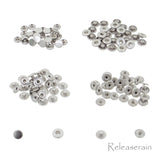 6mm Brass S-Spring Press Studs Popper Snap Fasteners 30 Sets For DIY Doll Clothes Choice of 5 Colours