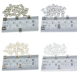 5x6mm Inner 3mm DIY Doll Clothes Sewing Metal Rectangle Claw Belt Buckles 4 Colours Each Colour 10pcs Total 40pcs