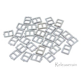 5x6mm Inner 3mm DIY Doll Clothes Sewing Metal Rectangle Claw Belt Buckles 30pcs Choice of 5 Colours