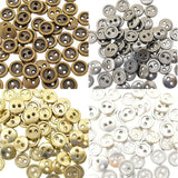 Doll Clothes DIY Sewing Supplies 7mm 2-Hole Round Plated Metal Buttons 4 Colours 20pcs Each Colour Total 80pcs