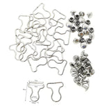 7mm Overall Buckles 3mm Mushroom Rivets 20 Sets Choice of 4 Colours For DIY 1/8 1/12 BJD Doll Clothes