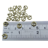 7x7mm Inner 4mm DIY Doll Clothes Sewing Metal D Shaped Heel Bar Buckles 20pcs Choice of 4 Colours