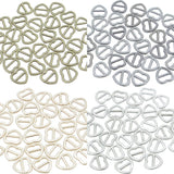 7x7mm Inner Dia 4mm DIY Doll Clothes Sewing Metal Heart Slide Belt Buckles 30pcs Choice of 4 Colours