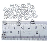 7x7mm Inner Dia 4mm DIY Doll Clothes Sewing Metal Heart Slide Belt Buckles 30pcs Choice of 4 Colours