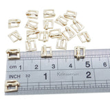 7x8mm Inner 4mm DIY Doll Clothes Sewing Metal Rectangle Heel Bar Buckles 20pcs Choice of 4 Colours