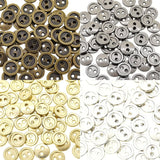 Doll Clothes DIY Sewing Supplies 8mm 2-Hole Round Plated Metal Buttons 4 Colours 20pcs Each Colour Total 80pcs