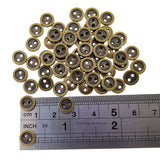 Doll Clothes DIY Sewing Supplies 8mm 2-Hole Round Plated Metal Buttons 60pcs Choice of 4 Colours