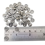 Doll Clothes DIY Sewing Supplies 8mm 2-Hole Round Plated Metal Buttons 60pcs Choice of 4 Colours