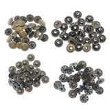 8mm Brass S-Spring Press Studs Popper Snap Fasteners 30 Sets For DIY Doll Clothes Choice of 4 Colours