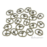 8×10.5mm Inner Dia 5.5mm DIY Doll Clothes Sewing Metal Oval Belt Buckles 20pcs Choice of 4 Colours