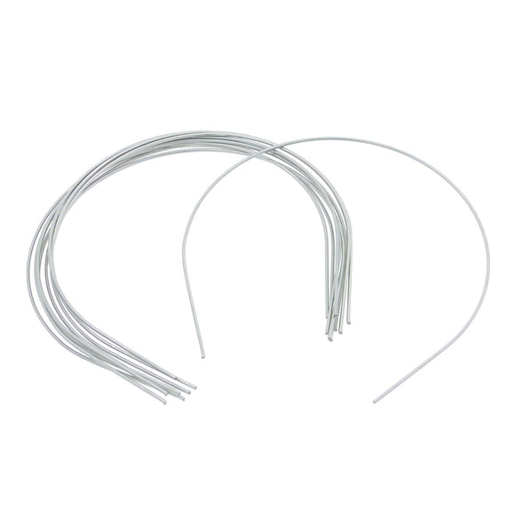 DIY Supplies 0.5mm Thickness Wire Metal Blank Silver Headband 10pcs For Yo-SD Size BJD Dolls 6-7inch Head Circumference