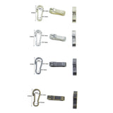 8.6x4mm DIY Doll Clothes Sewing Brass Snap Clip Hook Carabiner Clasp Buckle 40pcs Choice of 4 Colours