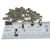 8.6x4mm DIY Doll Clothes Sewing Brass Snap Clip Hook Carabiner Clasp Buckle 40pcs Choice of 4 Colours