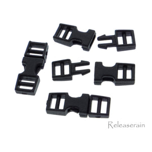 Doll Clothes DIY Sewing Supplies 6x16mm Hole Size 4mm Backpack Side Release Plastic Buckles 40pcs Black