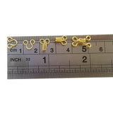 Doll Clothes DIY Sewing Supplies #0 Brass Hooks and Eyes 100 Sets Choice of 5 Colours