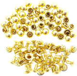 Doll Clothes DIY Sewing Supplies 4mm Dome Round Brass Rivets 50pcs Choice of 5 Colours