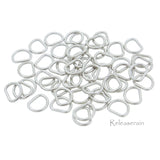 4mm Inner Diameter DIY Doll Clothes Sewing Metal Miniature D Ring Tiny Buckles 50pcs Choice of 4 Colours