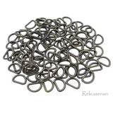 6mm Inner Diameter DIY Doll Clothes Sewing Metal D Ring Buckles 100pcs Choice of 4 Colours