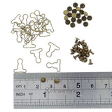 9mm Overall Buckles 4mm Mushroom Rivets 20 Sets Choice of 4 Colours For DIY 1/6 Blythe BJD Doll Clothes