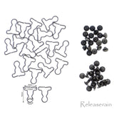 9mm Overall Buckles 4mm Mushroom Rivets 20 Sets Choice of 4 Colours For DIY 1/6 Blythe BJD Doll Clothes