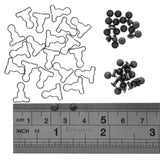 9mm Overall Buckles 4mm Mushroom Rivets 20 Sets Choice of 4 Colours For DIY 1/6 Blythe BJD Doll Clothes