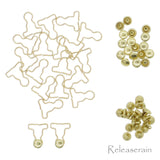 9mm Overall Buckles 4mm Mushroom Rivets 20 Sets Choice of 4 Colours For DIY 1/6 Blythe BJD Doll Clothes