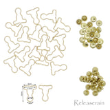 9mm Overall Buckles 4mm Mushroom Rivets 20 Sets Choice of 4 Colours For DIY 1/6 Blythe BJD Doll Clothes