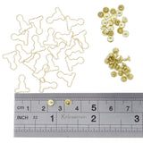 9mm Overall Buckles 4mm Mushroom Rivets 20 Sets Choice of 4 Colours For DIY 1/6 Blythe BJD Doll Clothes